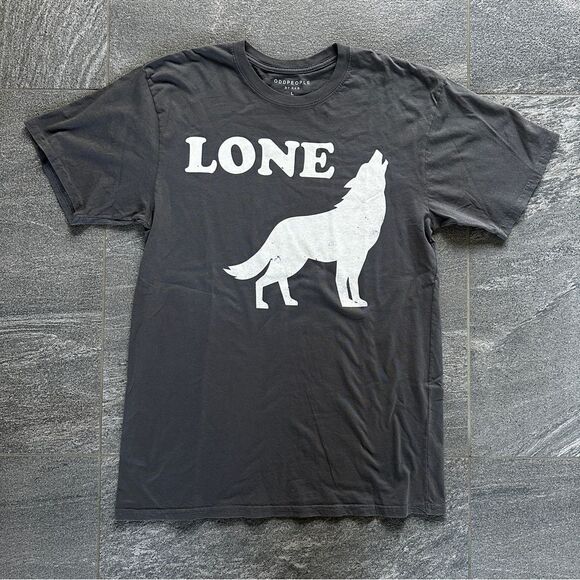 NWOT Lone Wolf Recycled Karma x ODDPEOPLE Graphic Unisex Tee Shirt Grey Large - Picture 13 of 13